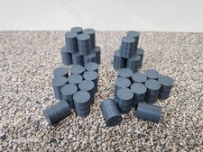 36 x Grey Oil Drums Barrels