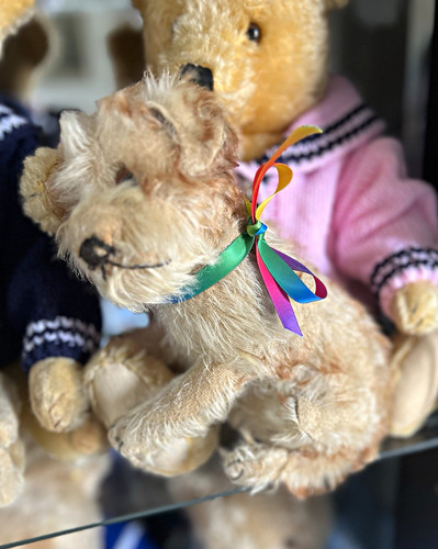 Steiff mohair prewar molly dog - steiff,