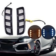 For Honda Civic 2016-2019 TYPE R LED DRL Daytime Running Fog Light With Turn