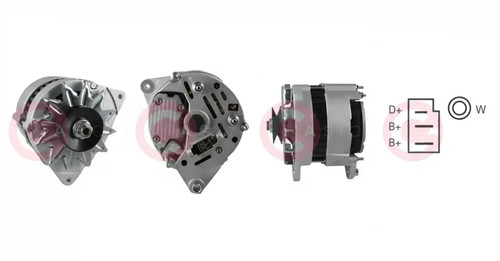 Alternator without belt pulley