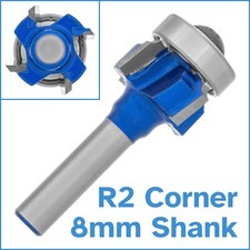 2mm Curved Edge Corner Round Over Cutter Router 8mm Shank Drill Bit Tool