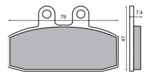 Pair front brake pads - pair, of