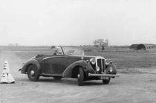 Daimler Db18 Prototype On 1956 Thames Estuary Club Rally Motor Racing Old Photo