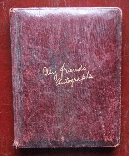 Antique autograph album book - antique,