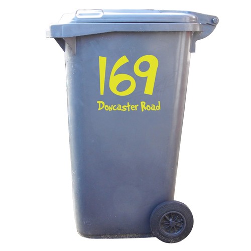 Wheelie bin numbers custom - wheelie,