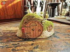 FAIRY GARDEN HOUSE, THE BURROW HOUSE, Charming Garden or Tree Ornament.