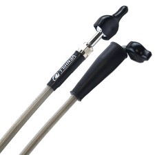 HOSE FRONT BRAKE SILVER / BLK, VENHILL T04-1-001/P TM 125 250