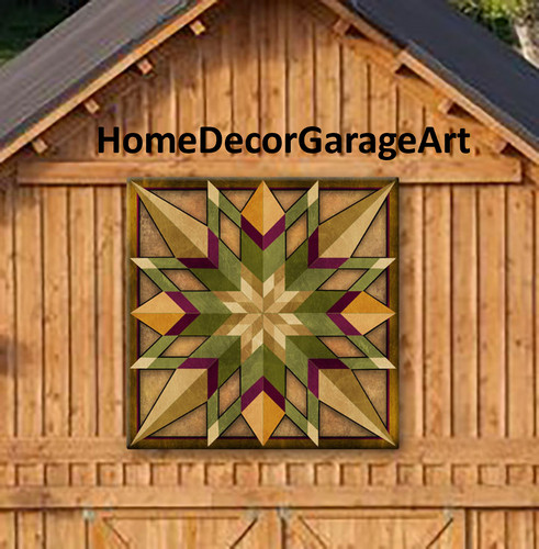 Barn quilt art sign - art, sixteen