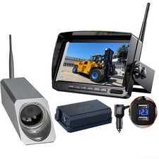 Digital Wireless 7" Monitor+Wireless Forklift Front View Camera+9600mA Battery