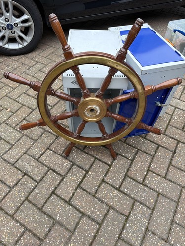 Genuine ships wheel wood - wood, and