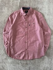 One True Saxon Men’s Button Up Shirt Size Large Red/Salmon Unworn Long Sleeve