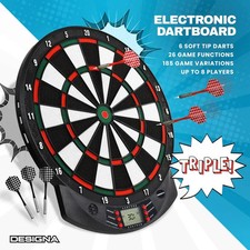 Electronic Dart Board Set, Safety Dartboard, Darts Board Set with 6 Soft Tip