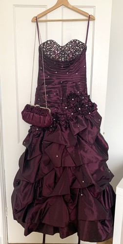 Morilee purple strapless - -,
