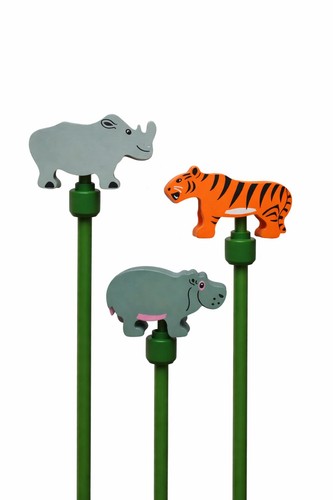 Wooden garden cane - toppers, set