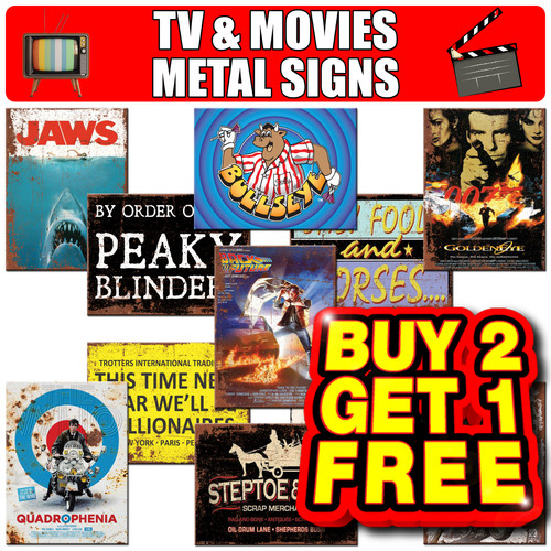 Movies metal signs retro - metal,