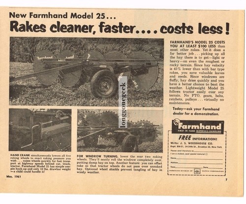 1961 farmhand model hay - 1961,