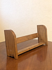 Vintage Art Deco 1930's Solid Light Oak Book Trough