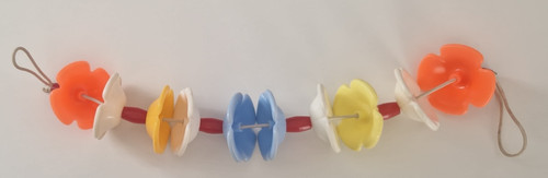 Vintage pram rattle flower - rattle,