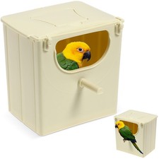  2 Pcs Bird Breeding Box Plastic Play Nest Parakeet Cage House Bird's