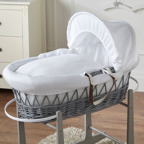 Baby moses basket white dimple - moses,