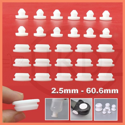 White snap hole plug - white, snap-on