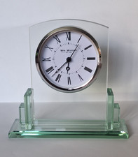 Widdop glass mantel clock - wm.,
