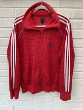 ADIDAS Jacket Mens Large Red Originals Track Firebird Trefoil SST Retro USA 2005