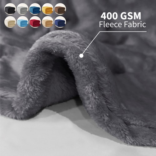 Faux fur fleece throw - fur, soft