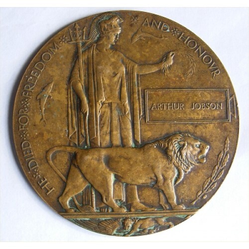 Ww1 death penny plaque - death, rare