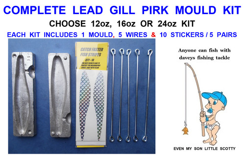 Complete lead gill pirk mould - complete,