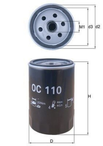 Oil filter mahle fits mercedes - oil,