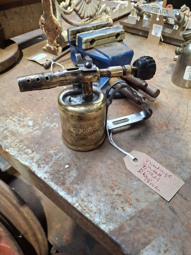 Vintage brass blow torch - brass,