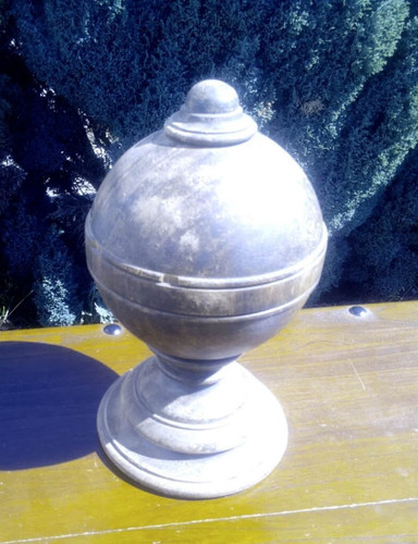 Wooden stair post top finial