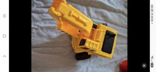 Yellow plastic crane - plastic,