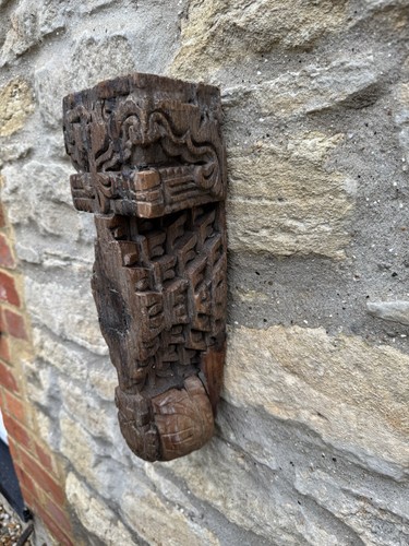 Antique hand carved wooden - hand,