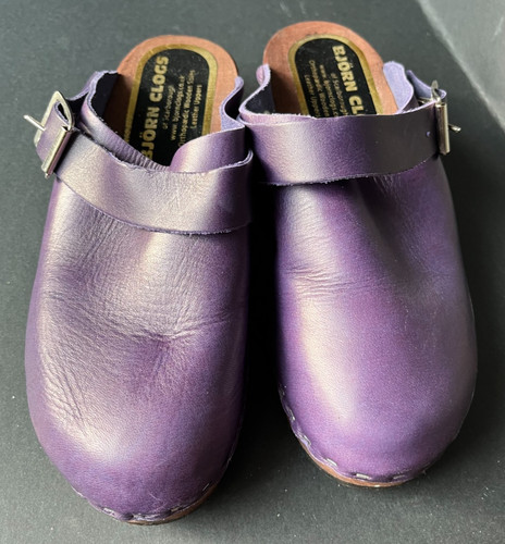 Bjorn purple leather wooden - leather,