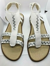 TNY Shoes Girls Gladiator style white & silver sandals  EU38 (UK 5)
