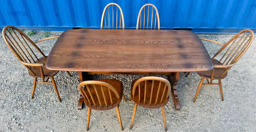 Vintage ercol dining table 6 - dining, &