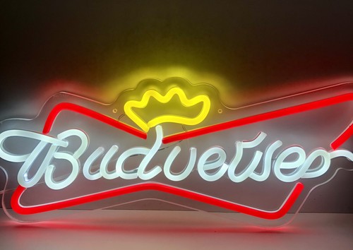Budweiser lager led neon style - budweiser,