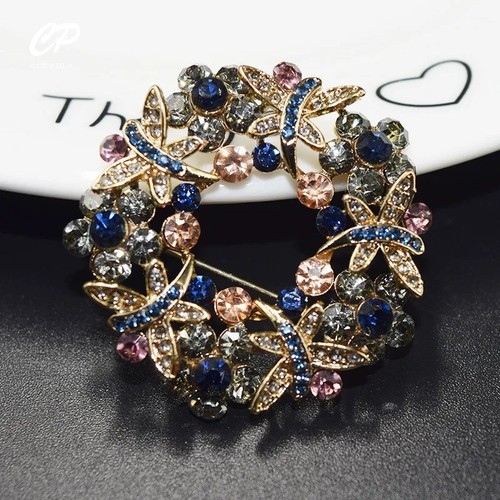 Dragonfly flower brooch - dragonfly,