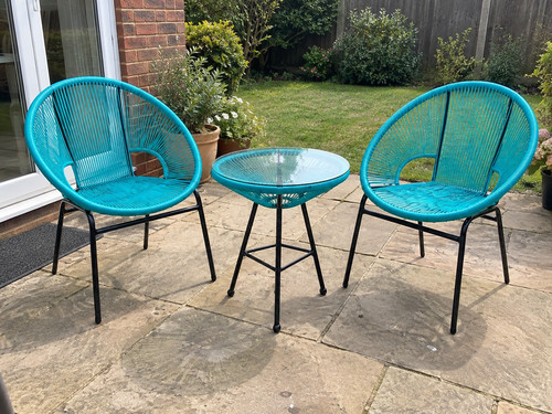 Piece rattan bistro set with - piece,