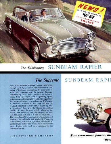 Sunbeam rapier 1958 - sunbeam,