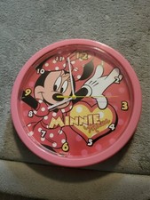 Official Disney Character Kids Wall Mount Minnie Mouse Vintage Wall Mount Clock 