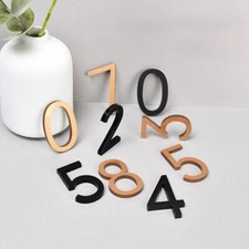 Matt Door Numbers 3D House Plaques Self Adhesive 5cm 7cm  black gold silver