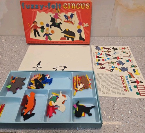 Vintage fuzzy felt circus - vintage,