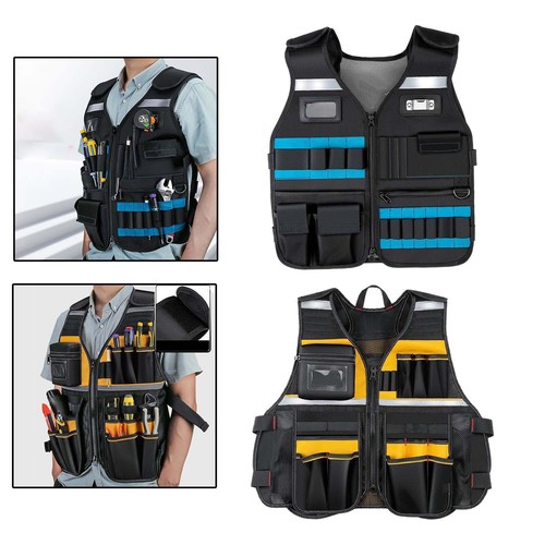 Reflective tool vest - reflective, with