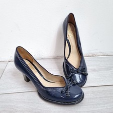 Clarks Court Shoes Navy Blue