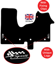 Tailored Car Carpet Floor Mats Vauxhall Vivaro Van 2014 onwards Logos & Clips