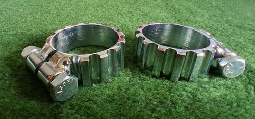 Finned exhaust clamp - clamp, triumph