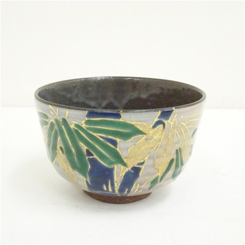 Polychrome bamboo tea bowl - polychrome,